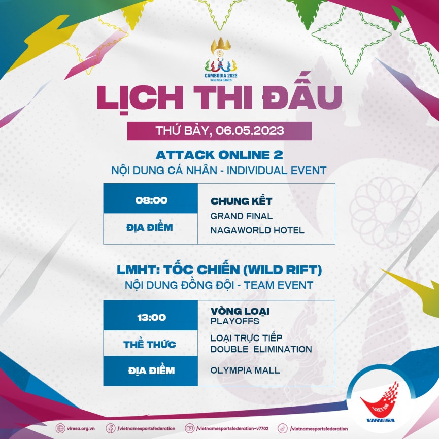 Lịch thi đấu eSports tại SEA Games 32 mới nhất 276502