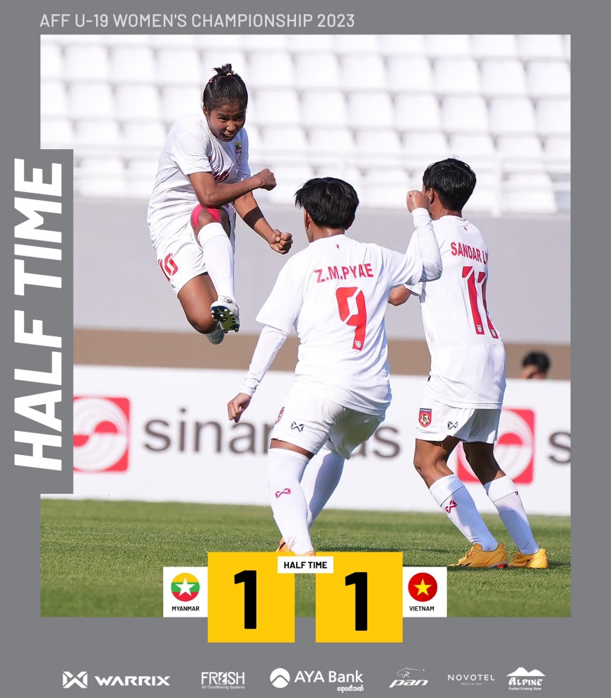 Trực tiếp U19 nữ Việt Nam 1-1 U19 nữ Myanmar: Bàn gỡ quý giá 302713