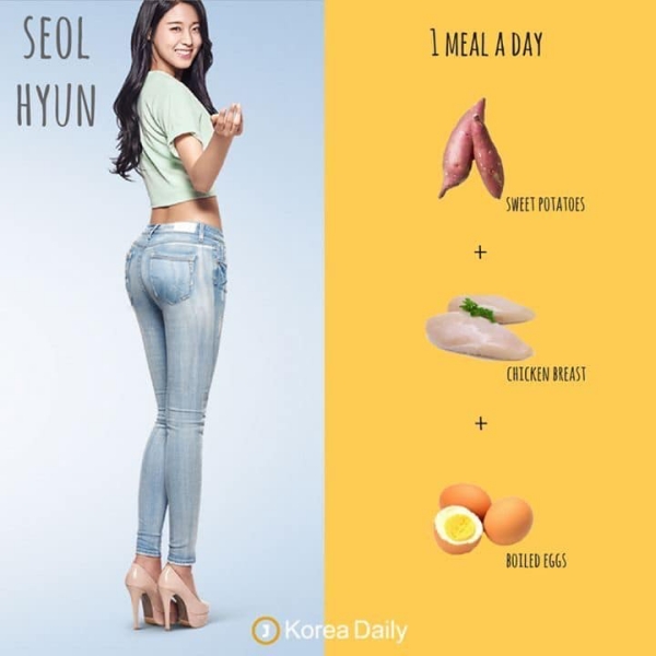 Thực đơn giảm cân của Seolhyun