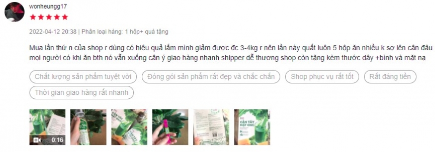 Review bột cần tây giảm cân Motree