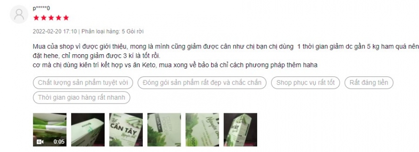 Review bột cần tây giảm cân Behena