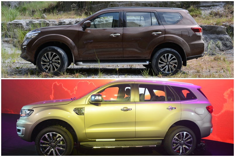 So sánh Nissan Terra và Ford Everest
