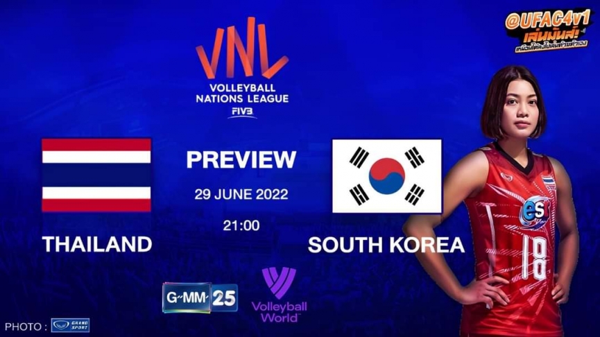Lịch thi đấu bóng chuyền nữ VNL hôm nay, ngày 29/6: Thái Lan vs Hàn Quốc 153454