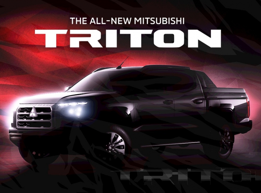 Mitsubishi Triton 2023 “nhá hàng” với diện mạo hầm hố, thêm tiện nghi đấu Ford Ranger