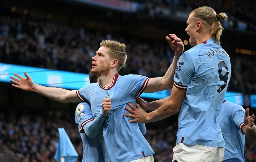 De Bruyne và Haaland tiếp tục là những nhân tố đem lại sự khác biệt cho Man City (ảnh: Getty)