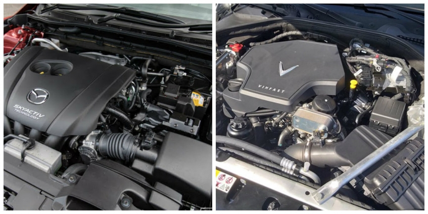 Động cơ Mazda 6 và VinFast Lux A2.0