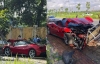 Hà Nội: Mang Ferrari gần 20 tỷ đi sửa, nhân viên garage cầm lái tông nát đầu xe