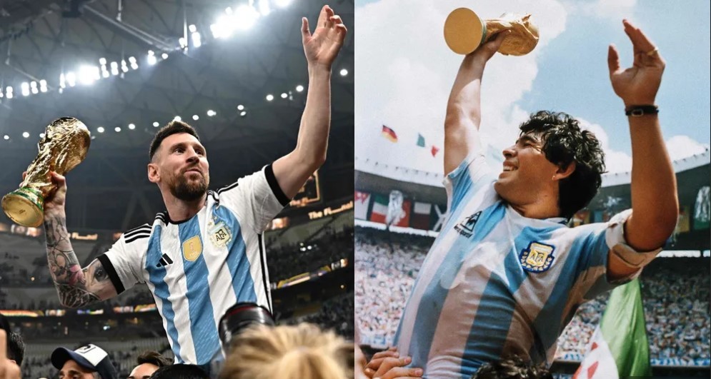 So sánh Messi và Maradona sau khi Argentina vô địch World Cup 2022
