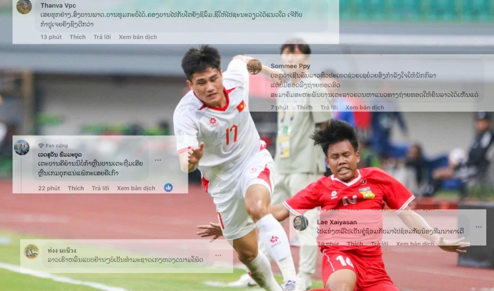 CĐV Lào đồng loạt phản ứng sau trận thua U23 Việt Nam