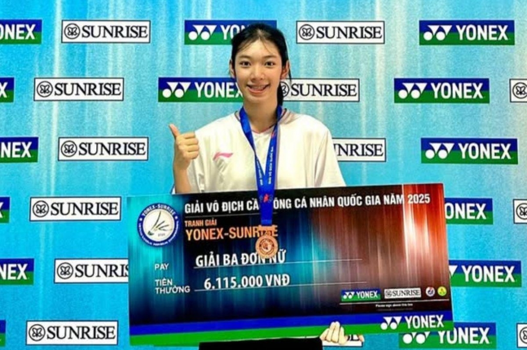 Sao mai 14 tuổi cầu lông Việt Nam tăng 650 bậc trên BXH thế giới