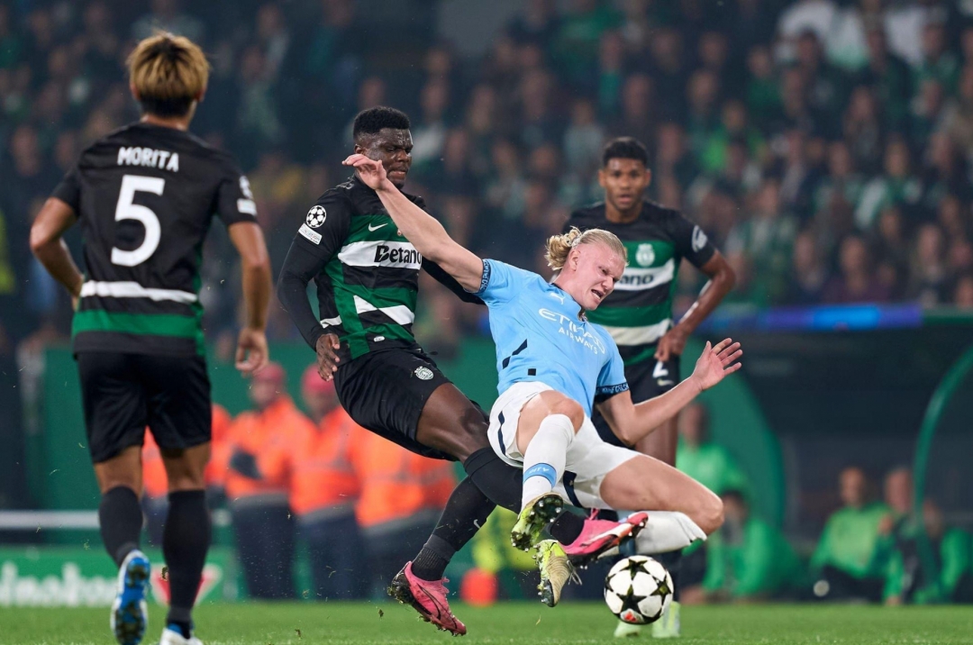 Trực tiếp Man City 1-3 Sporting CP: Phòng thủ hớ hênh