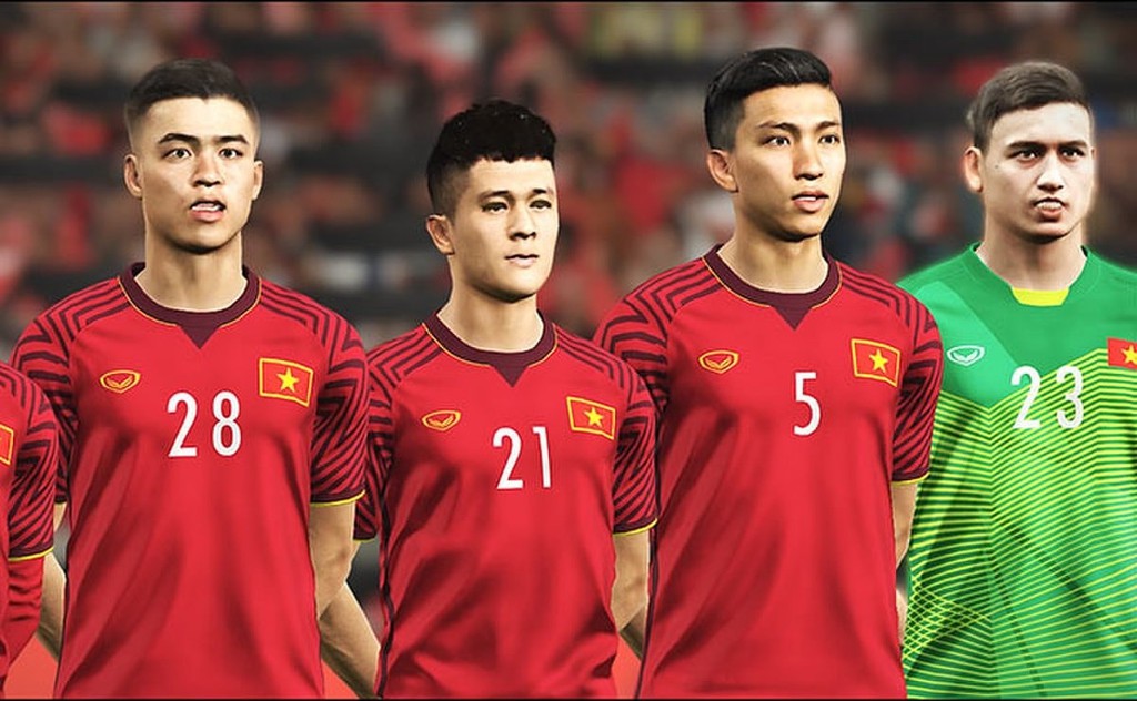 Đội tuyển Việt Nam xuất hiện trong eFootball 2022 với ngoại hình gây tranh cãi