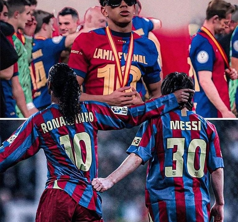 Lamine Yamal chọn đội hình vĩ đại nhất lịch sử Barcelona: Messi và Ronaldinho tái hợp