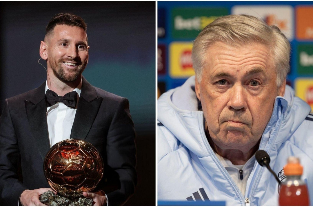 Ancelotti đụng chạm Messi, nói thẳng về Quả bóng Vàng