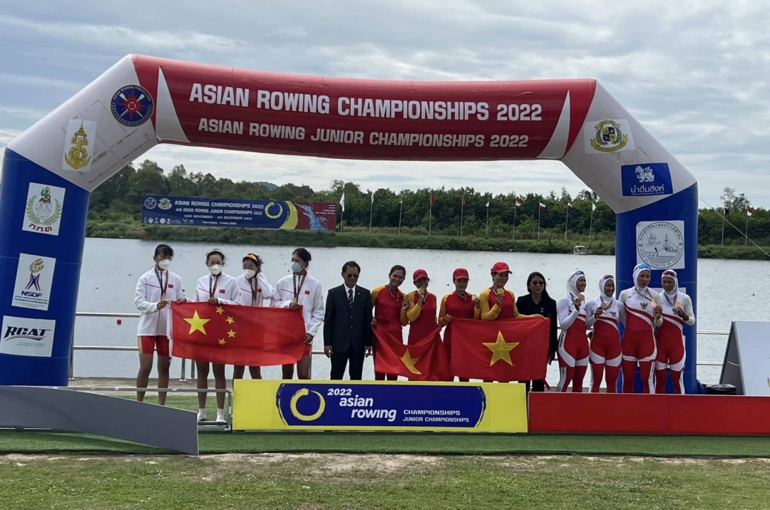 Ba lần đánh bại Trung Quốc, Rowing Việt Nam đại thắng giải châu Á 2022