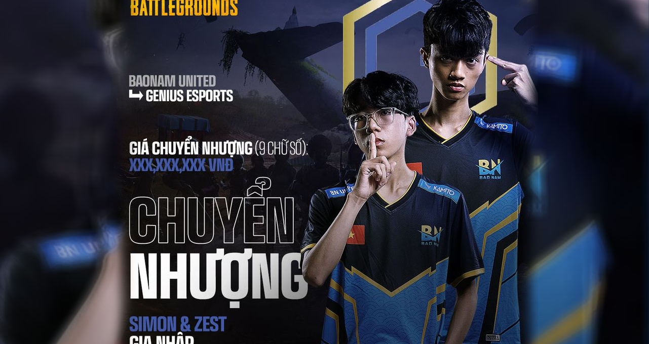PUBG: Genius Esports xác lập kỷ lục chuyển nhượng Việt Nam