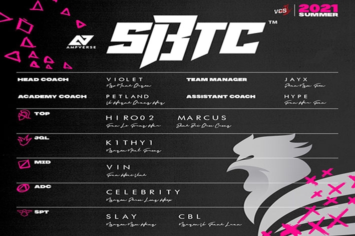 SBTC Esports công bố đội chính thức tham gia giải đấu VCS hè 2021