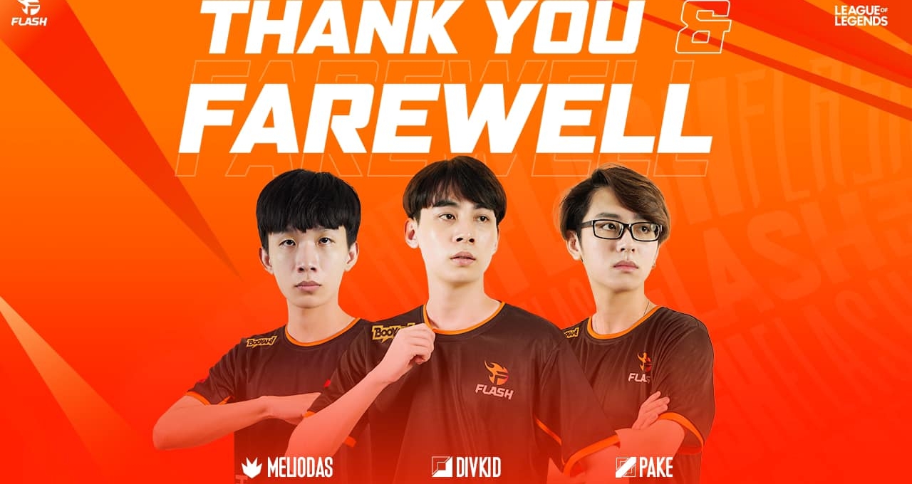 LMHT: Team Flash nói lời chia tay với Divkid, Pake, Meliodas và HLV Sergh