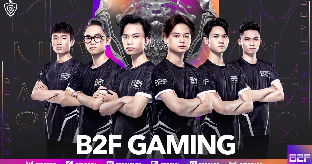 B2F Gaming công bố đội hình chính thức tham dự ĐTDV Mùa Xuân 2022