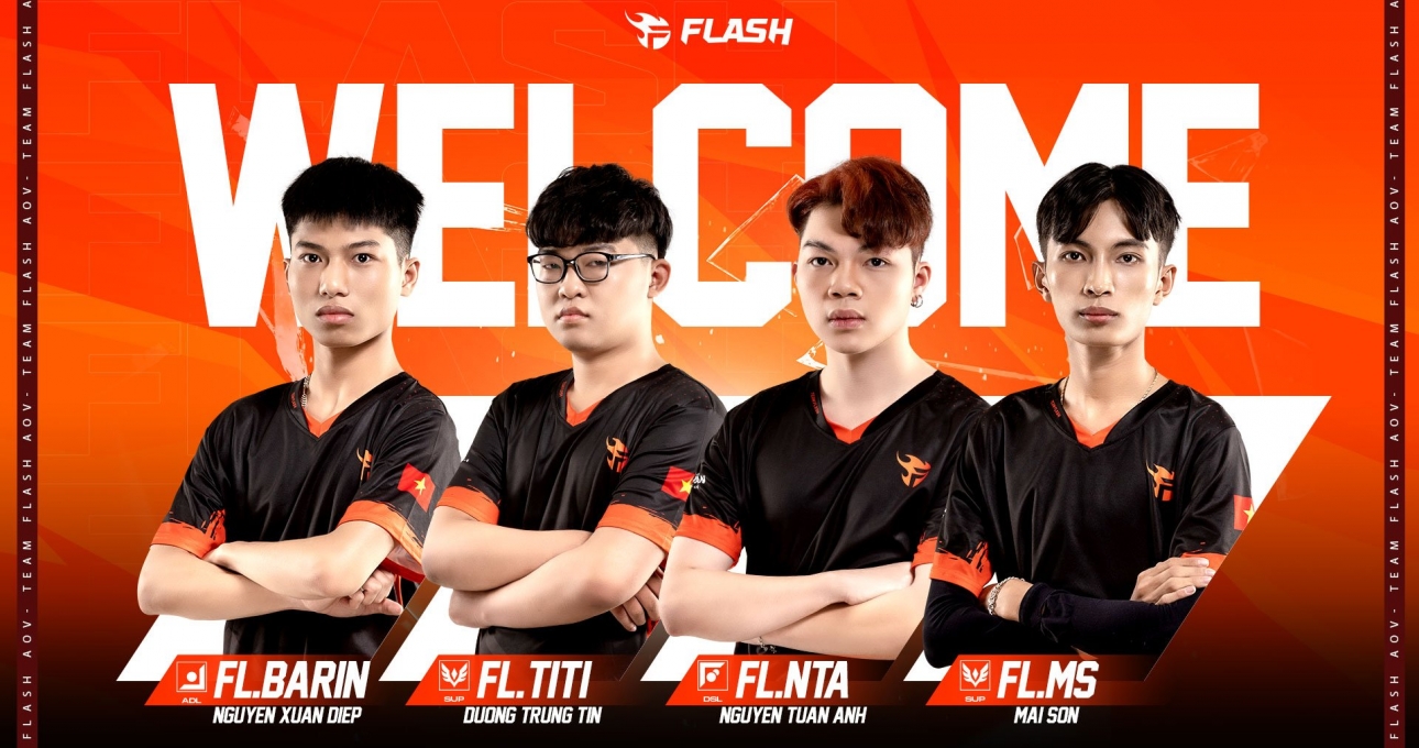 Đội hình chính thức của Team Flash tại ĐTDV Mùa Đông 2022