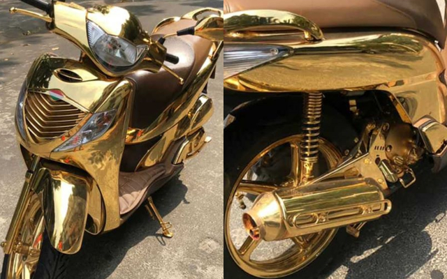 Xôn xao chiếc Honda SH mạ vàng có giá đồn đoán 1,5 tỷ đồng