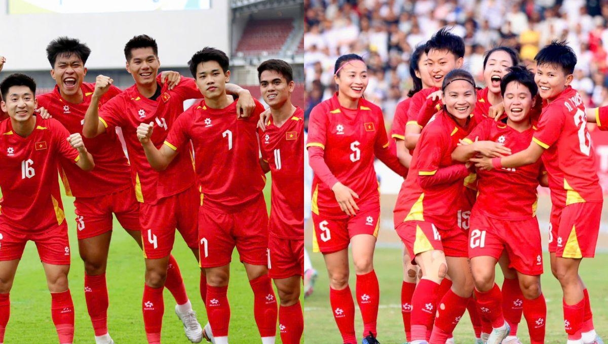 CĐV Thái Lan dậy sóng khi Việt Nam vào chung kết cả nam lẫn nữ