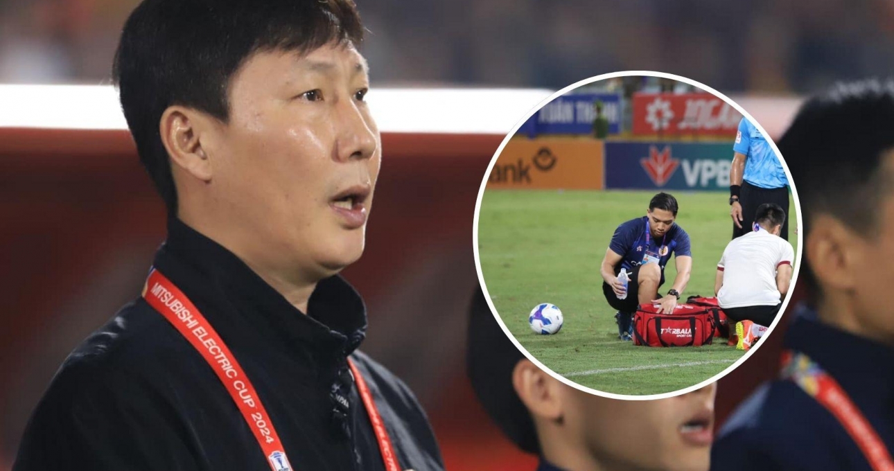 HLV Kim Sang Sik: 'Các cầu thủ ở V-League va chạm nhẹ là ngã'