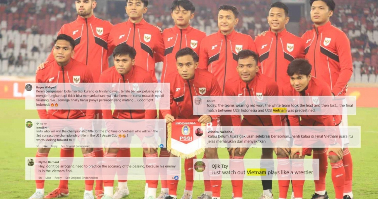 CĐV Indonesia đồng loạt phản ứng khi gặp U23 Việt Nam tại chung kết