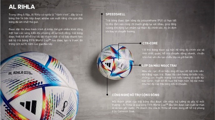 adidas Al Rihla là trái bóng chính thức của giải đấu lớn nhất hành tinh FIFA World Cup 2022