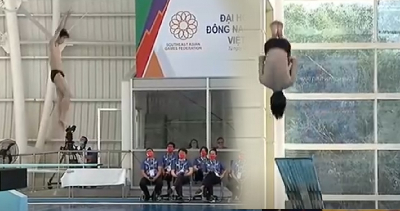 VIDEO: Pha nhảy cầu nhận 0 điểm của VĐV Việt Nam tại SEA Games 31