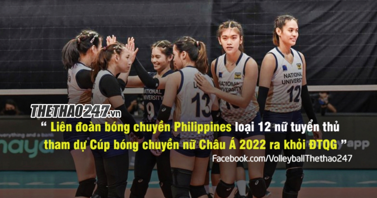 Philippines 'sa thải' 12 VĐV bóng chuyền nữ tham dự ACV Cup 2022