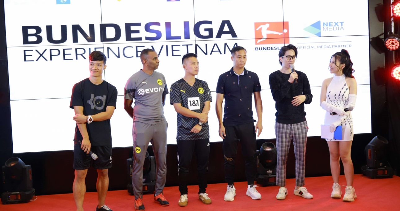 Đỗ Kim Phúc, ViruSs và Hoàng Bách 'cháy' hết mình tại sự kiện Bundesliga Experience Vietnam