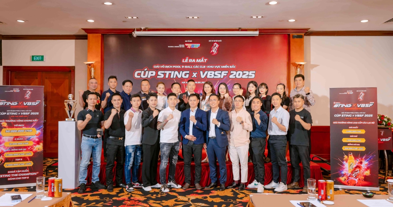 VBSF và STING Ra Mắt Giải Vô Địch Pool 9-Ball Các CLB Miền Bắc 2025 Quy Mô Lớn