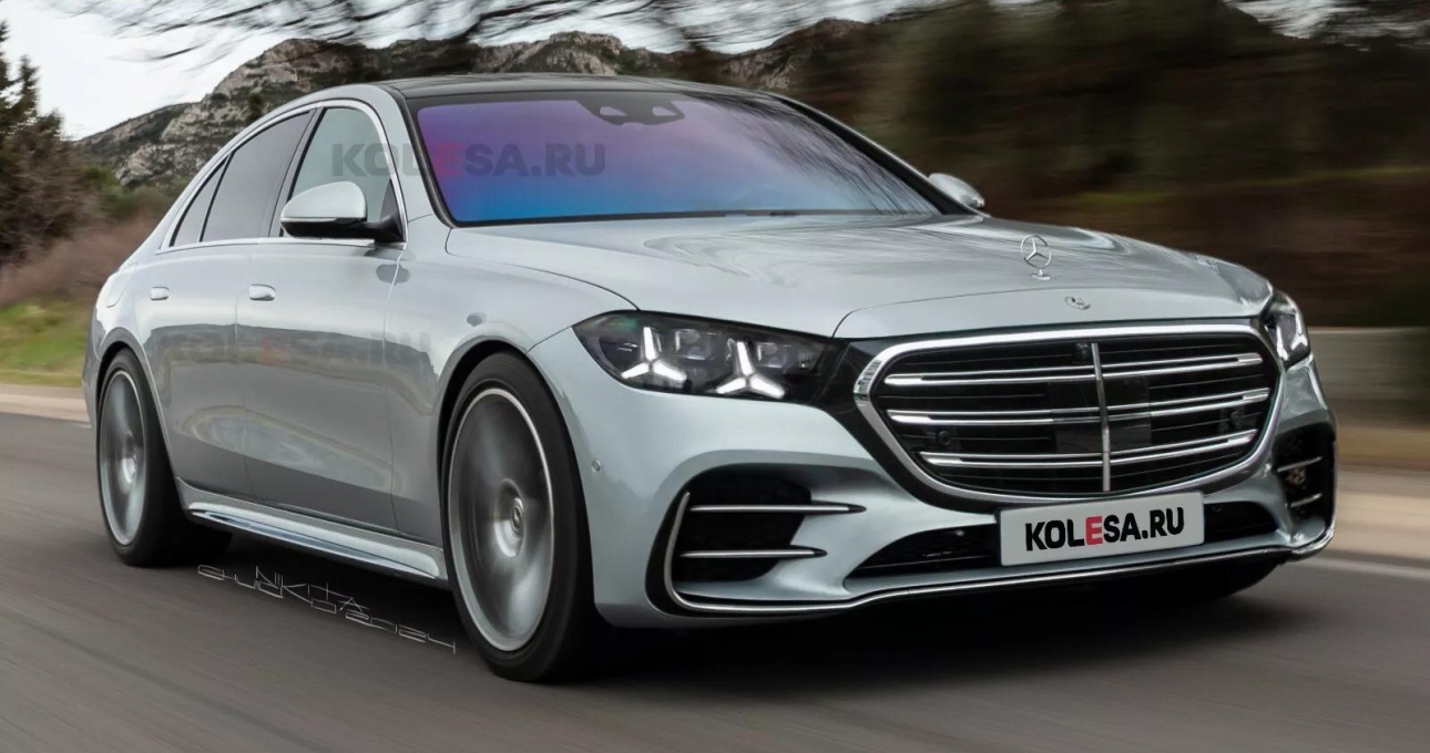 Mercedes-Benz S-Class 2026 lộ hình phác thảo: Lưới tản nhiệt mở rộng, đèn chiếu sáng hình sao