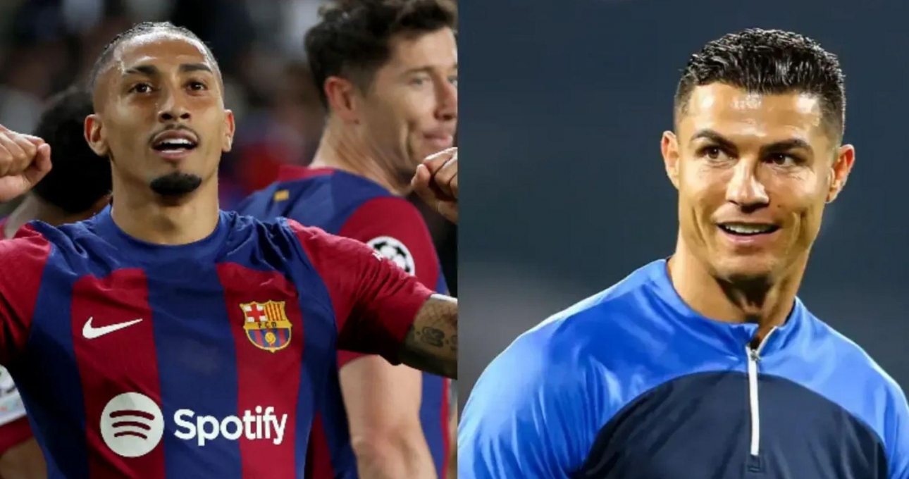 Raphinha cân bằng kỷ lục vĩ đại của Ronaldo tại Champions League
