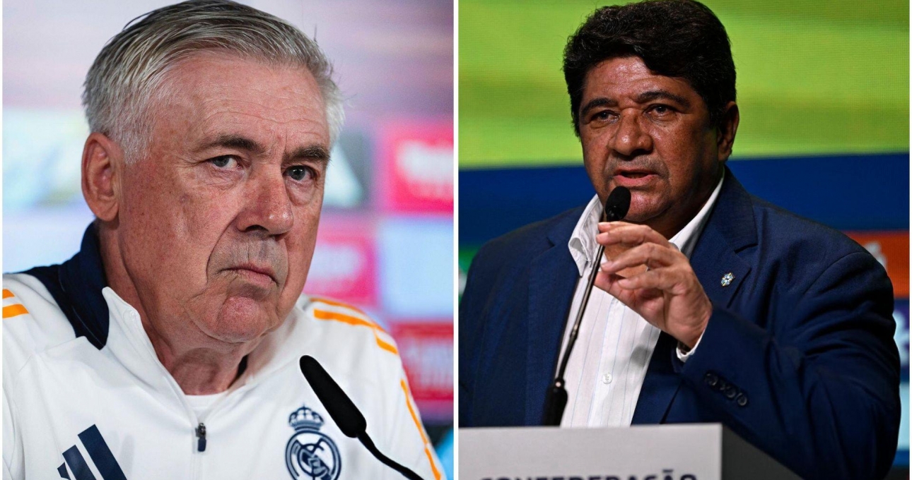 Chủ tịch LĐBĐ Brazil nói lời 'gan ruột' về HLV Ancelotti