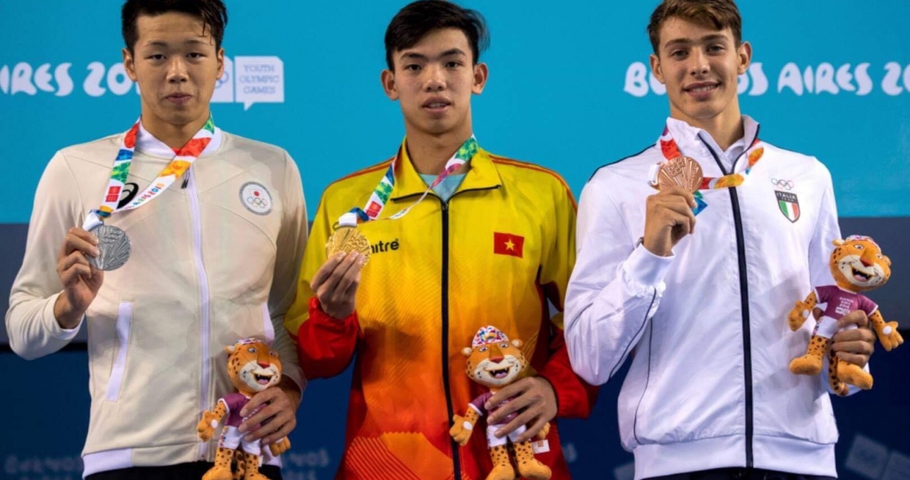 Giây phút giành tấm HCV lịch sử ở Thế vận hội trẻ 2018 của kình ngư Việt Nam