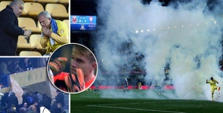 Trận đấu giữa Villarreal và Celta Vigo bị tấn công bằng lựu đạn hơi cay