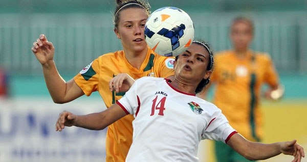 VCK Asian Cup nữ 2014: Australia đánh bại Jordan với tỷ số 3-1