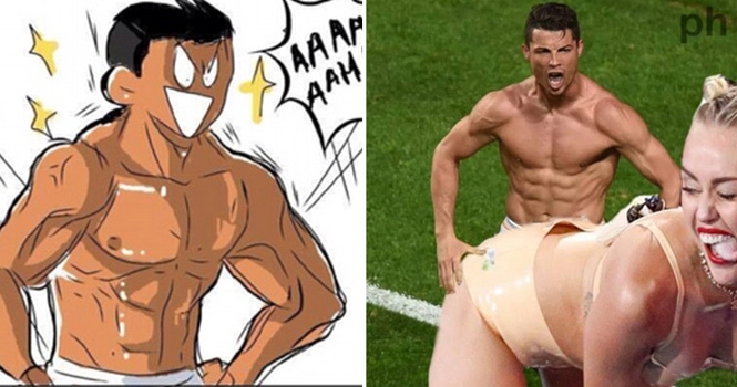 Ảnh chế độc màn ăn mừng bàn thắng của Cris Ronaldo