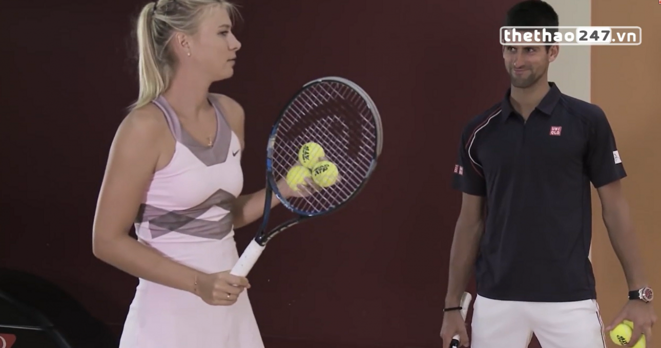 VIDEO hài hước: Cuộc so tài giữa Masha và Djokovic