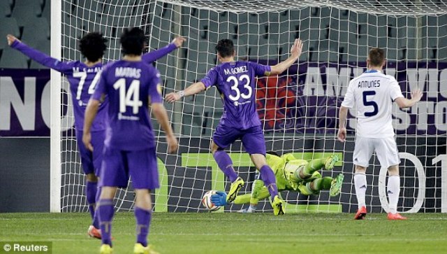 Video clip bàn thắng: Fiorentina 2-0 Dynamo Kyiv (Tứ kết Europa League)