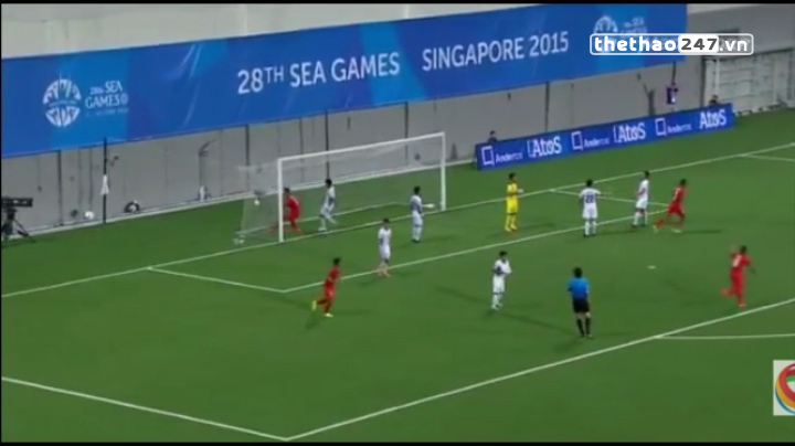 Video SEA Games 28: Tình huống dẫn đến bàn mở tỷ số của U23 Singapore