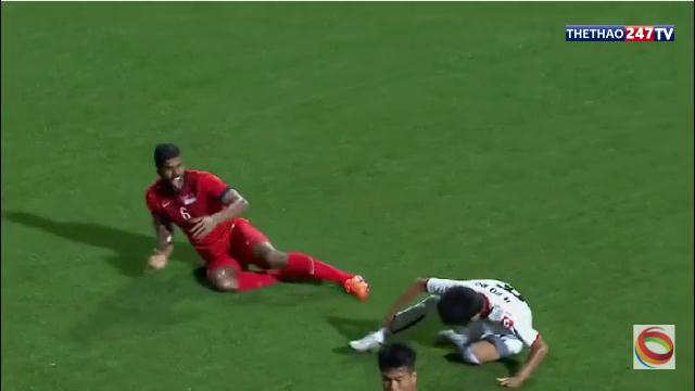 Video SEA Games 28: Pha ăn vạ trơ trẽn của hậu vệ U23 Singapore