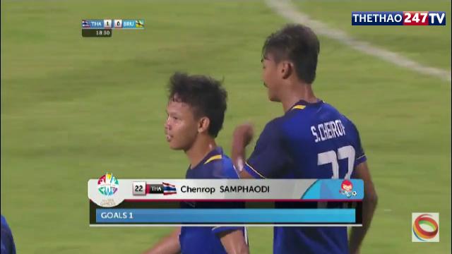 Video SEA Games 28: U23 Thái Lan mở tỷ số trận đấu ở phút 19