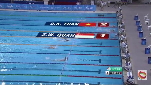 Video SEA Games 28: Trần Duy Khôi giành HCB nội dung 200m bơi ngửa nam