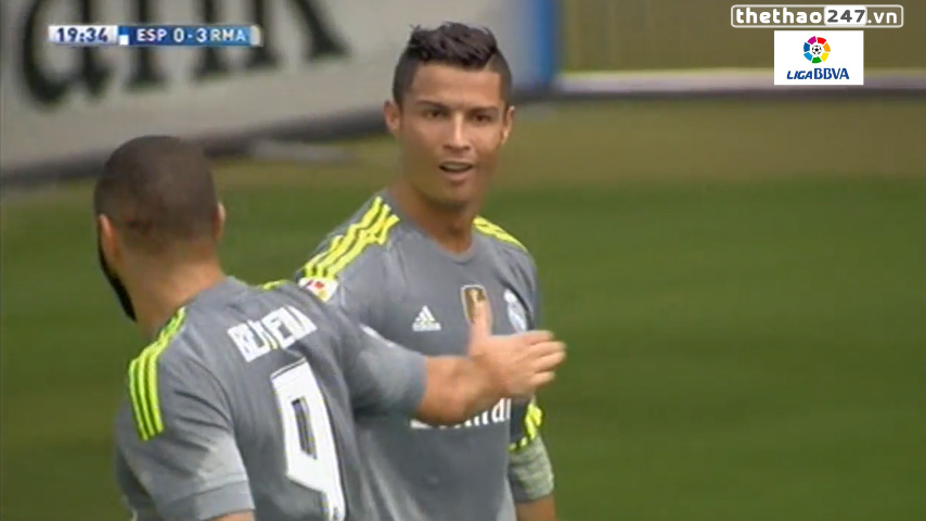 VIDEO: Cú hattrick chóng vánh của Ronaldo vào lưới Espanyol