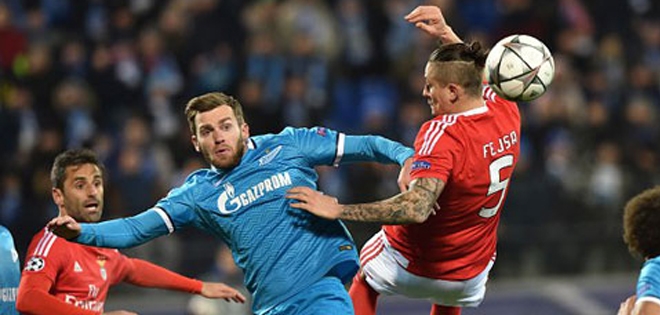 Zenit dừng bước, Benfica vào tứ kết Champions League