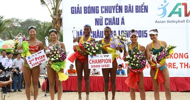 Lịch truyền hình trực tiếp giải bóng chuyền bãi biển nữ Châu Á 2016