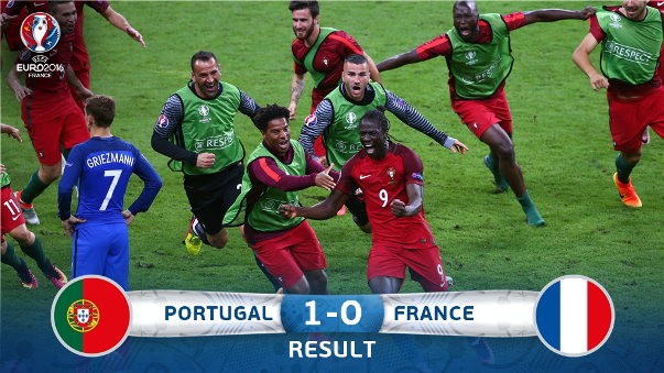 Video bàn thắng: Pháp 0-1 Bồ Đào Nha (Chung kết Euro 2016)